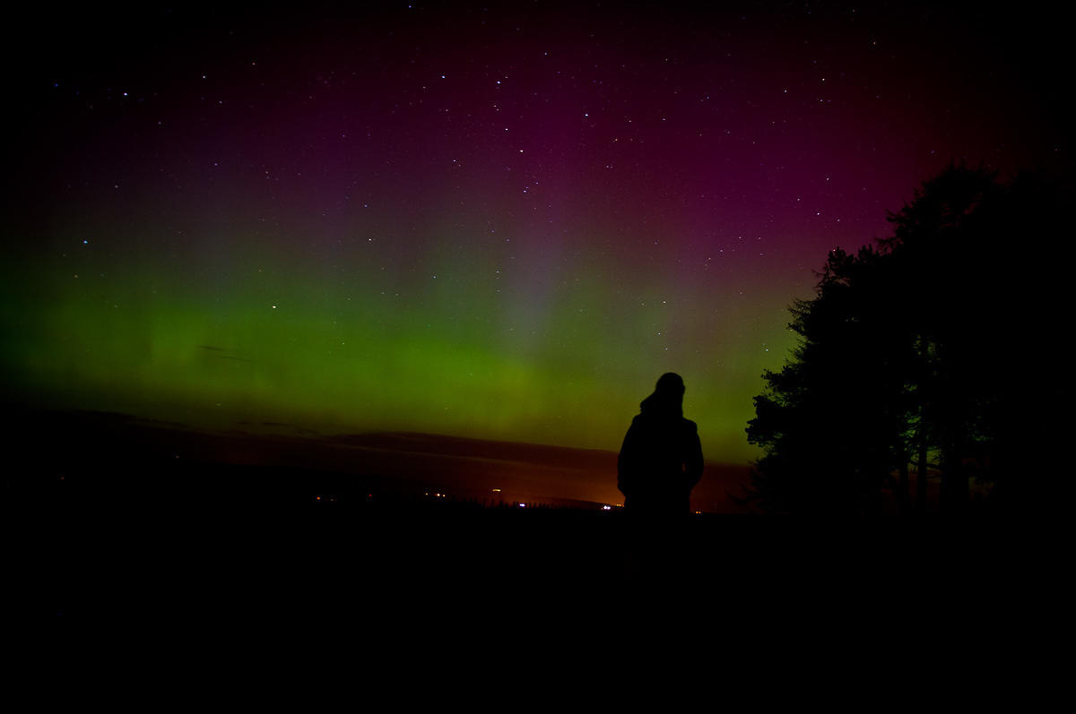 #Aurora from up on the Sherifmuir road.