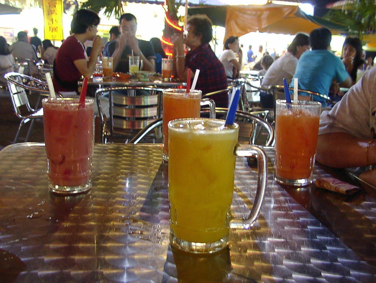 Freshly made fruit juice.