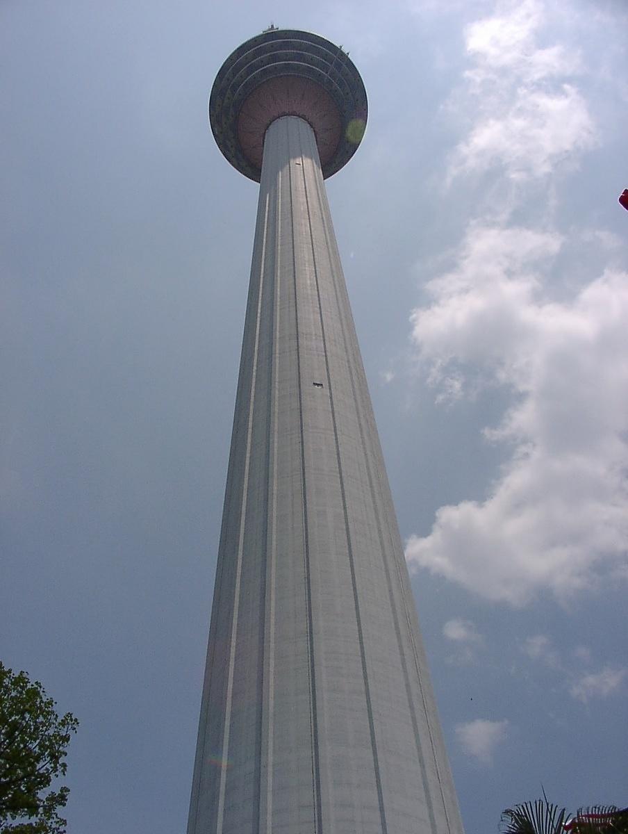 <a href="http://www.menarakl.com.my/main/home.htm">Menara Kuala Lumpur</a> - World's 4th largest telecomms tower.